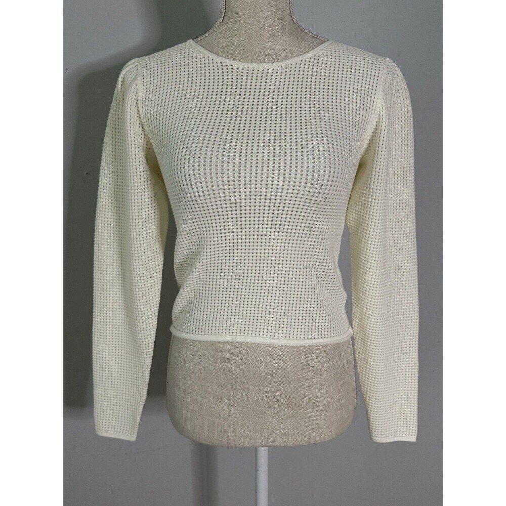 Aritzia Wilfred Rosetta Mesh Crewneck Sweater Size Small